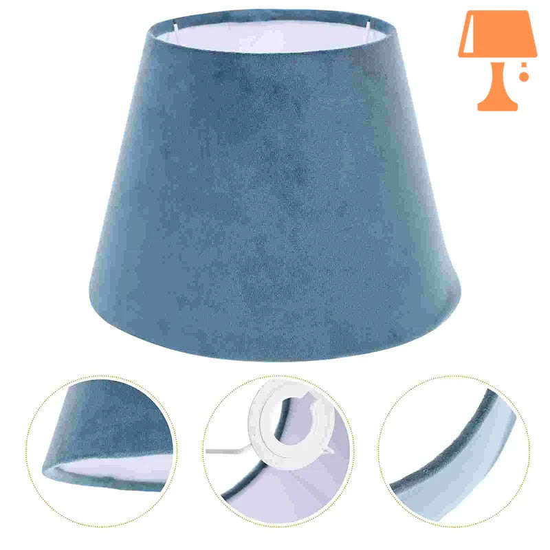 abat-jour bleu marine pour lampe de chevet tissus