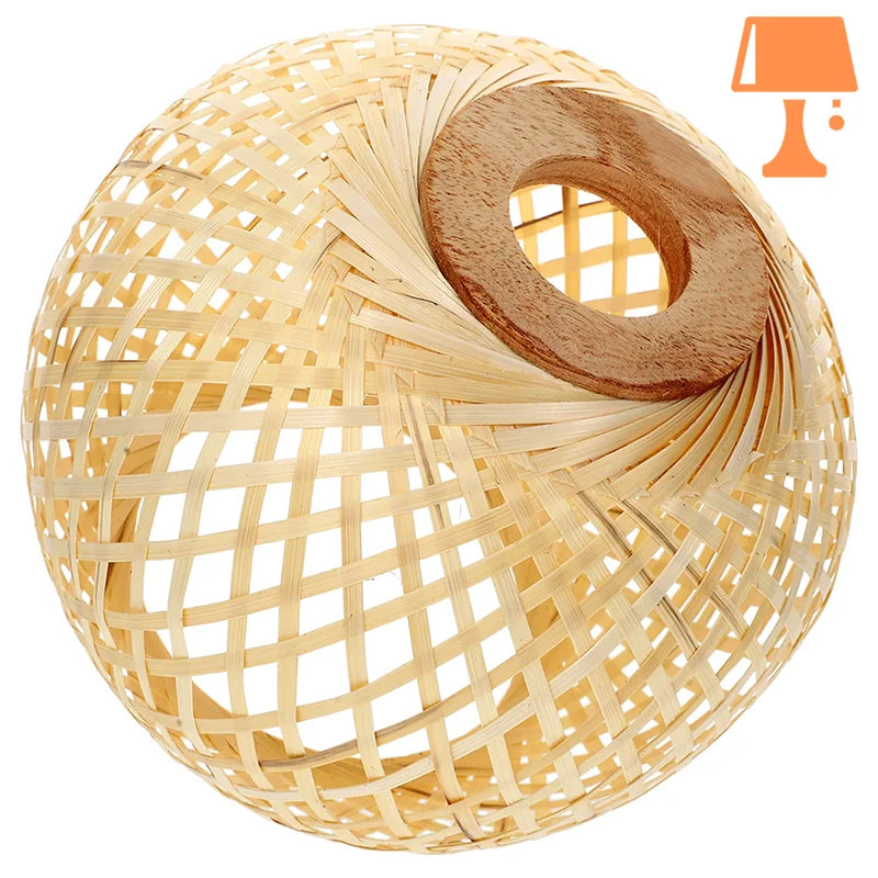 abat jour boule rotin design