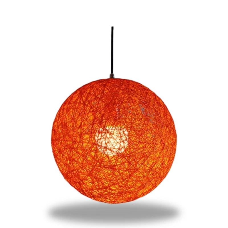 Abat jour boule rouge