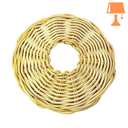 abat-jour plat rotin design