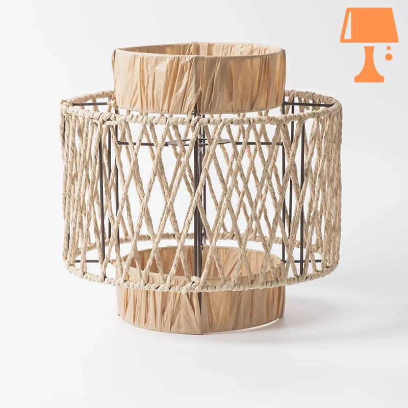 abat jour rotin vintage moderne