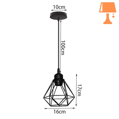 Abat jour suspension métal noir mesure