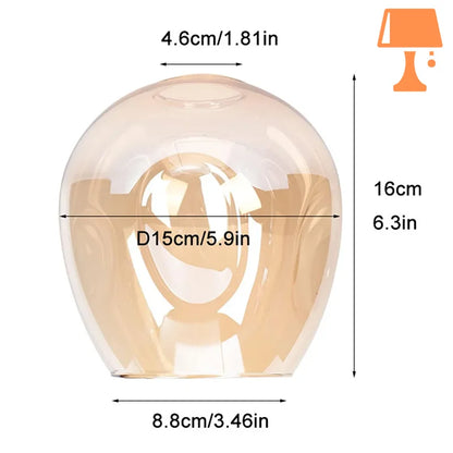 Abat jour verre jaune original