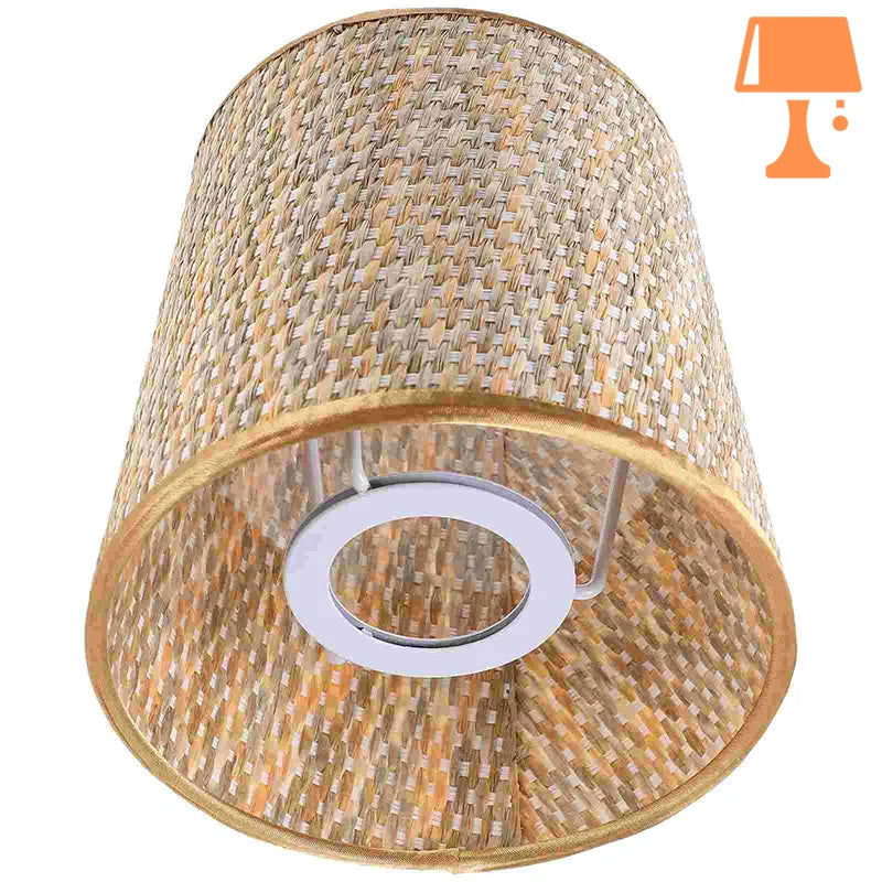 HYMELA Lampe de table rustique en rotin avec abat-jour tissé à la main, lampe de HYMELA Lampe de table rustique en rotin avec abat-jour tissé à la main, lampe de