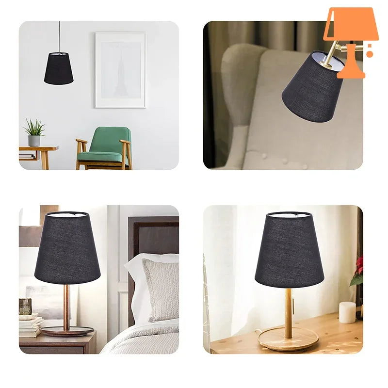 abat jour noir lampe de chevet piece