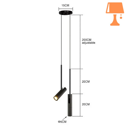 lampe de lecture suspendu au plafond noir