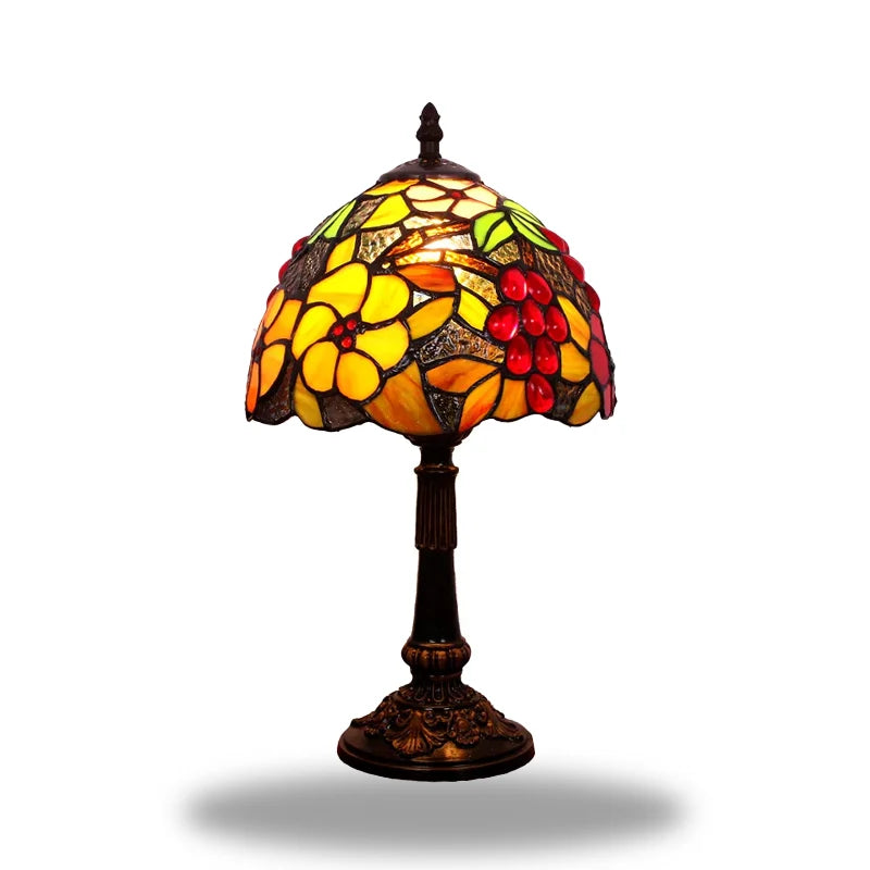 lampe abat jour fleuri