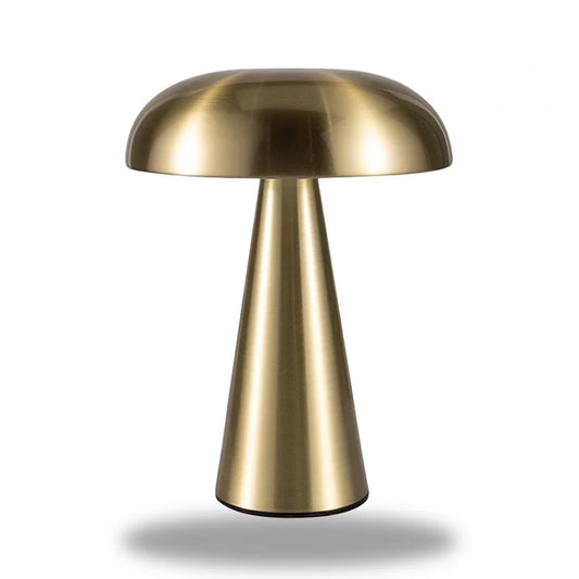 lampe champignon dore