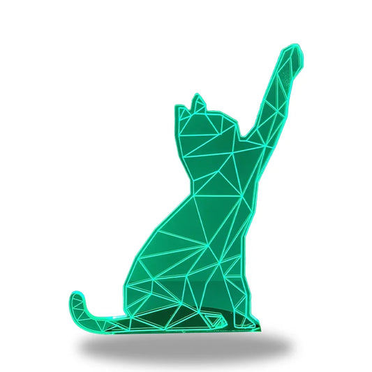 Lampe chat mosaïque