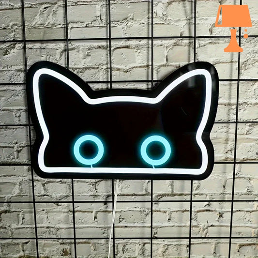 Lampe chat noir design