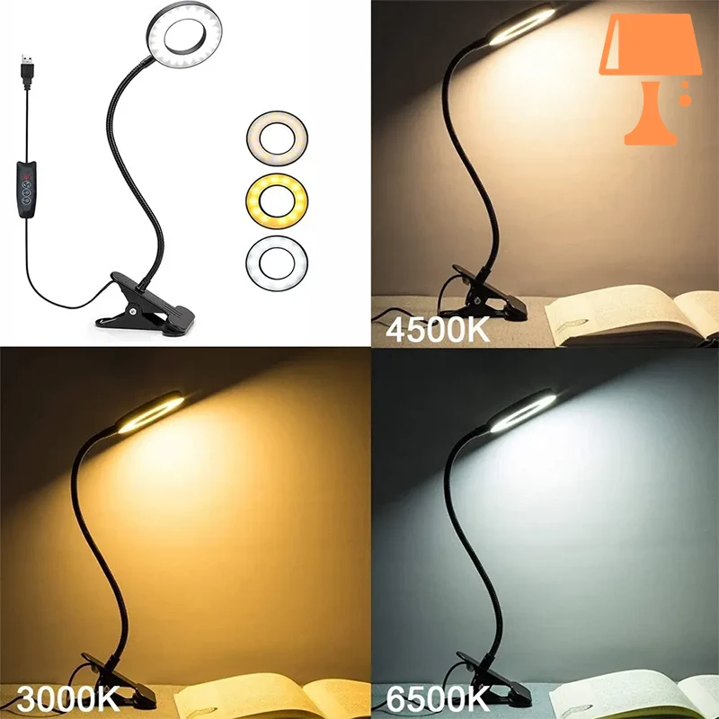 lampe de chevet a pince régalbe lumineux