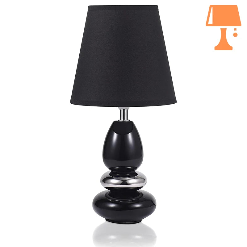 lampe de chevet abat jour noir design