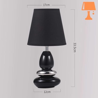 lampe de chevet abat jour noir mesure