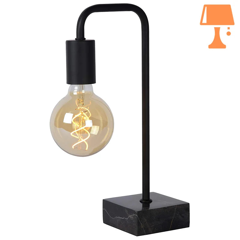 Lampe de Chevet Acier Noir Design