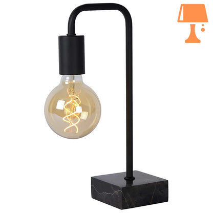 Lampe de Chevet Acier Noir Design