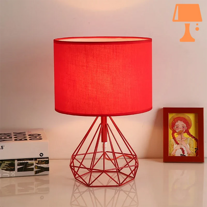 lampe de chevet ajourée rouge