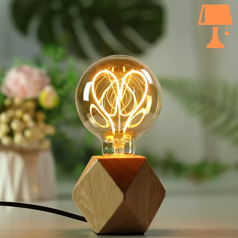 lampe de chevet ampoule filament coeur