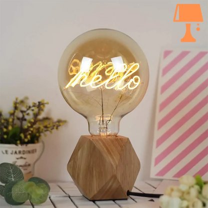 lampe de chevet ampoule filament hello