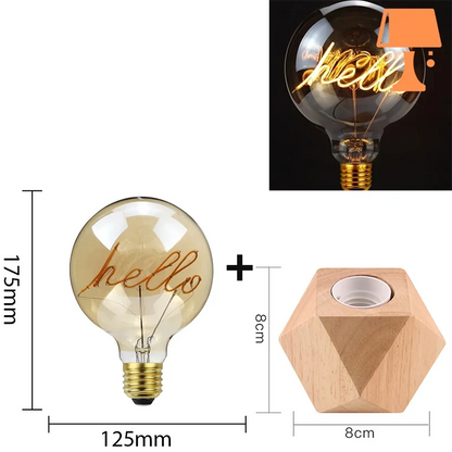 Lampe de Chevet Ampoule Filament Love Design