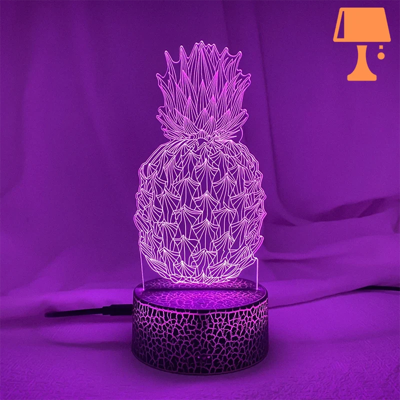 lampe de chevet ananas rose