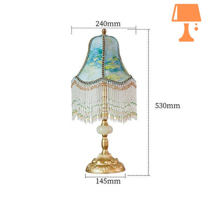 lampe de chevet annee 20 bleue taille