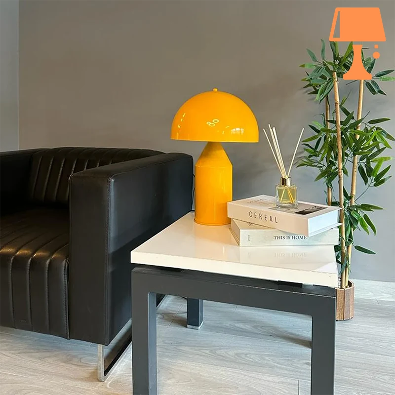 lampe de chevet année 70 orange