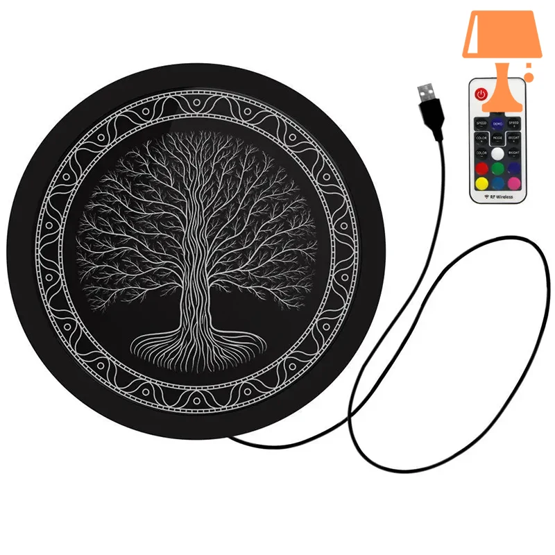 lampe de chevet arbre de vie télécommande