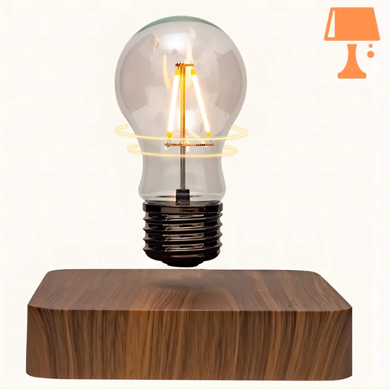 lampe de chevet avec ampoule filament bois