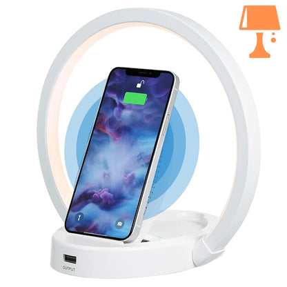 lampe de chevet avec chargeur téléphone design