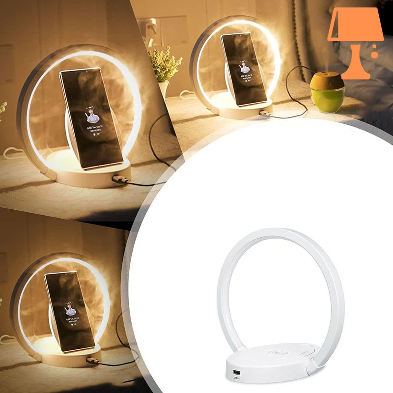 lampe de chevet avec chargeur téléphone intensité lumineuse