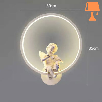 lampe de chevet avec des anges style b