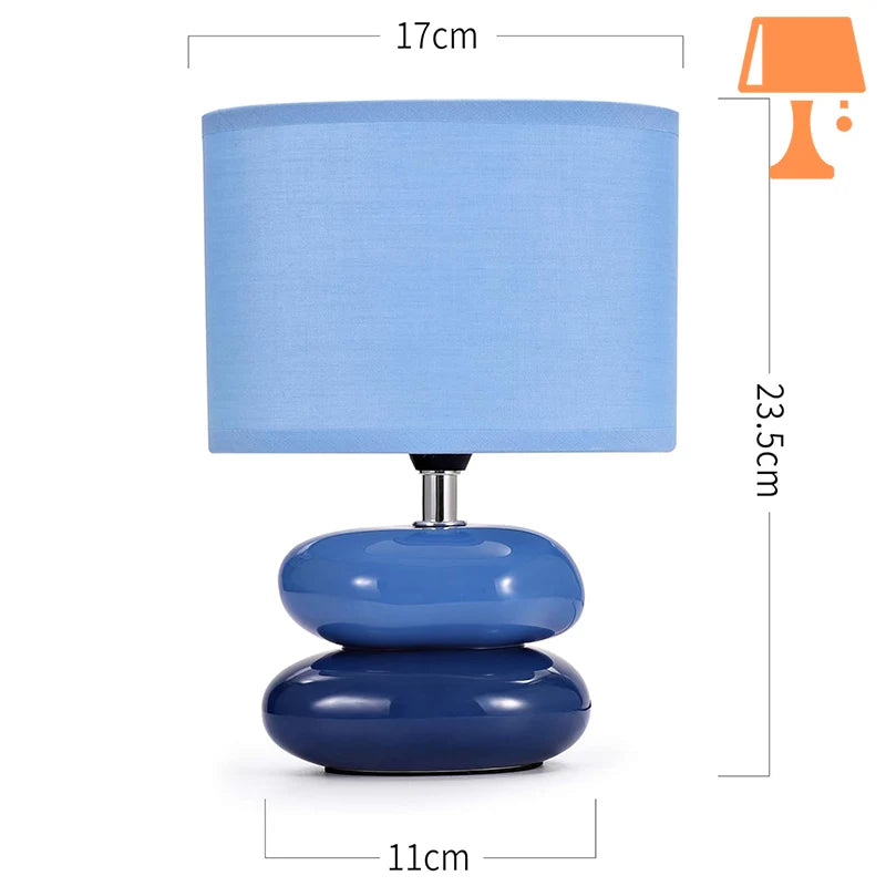 lampe de chevet avec galet mesure