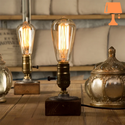 lampe de chevet avec grosse ampoule ancien