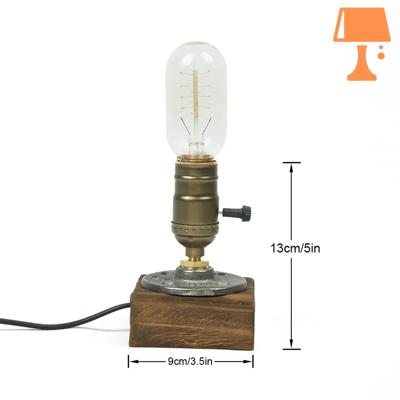 lampe de chevet avec grosse ampoule mesure