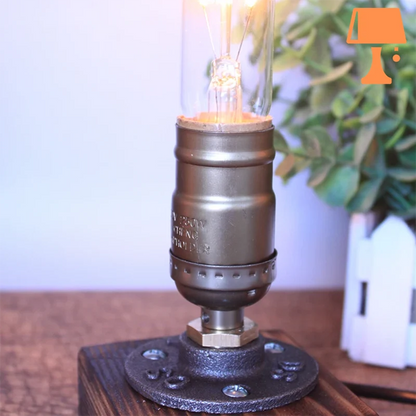 lampe de chevet avec grosse ampoule vintage