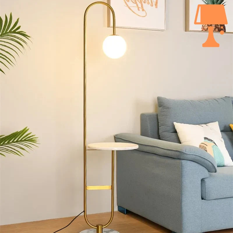 table de chevet avec lampe intégrée design