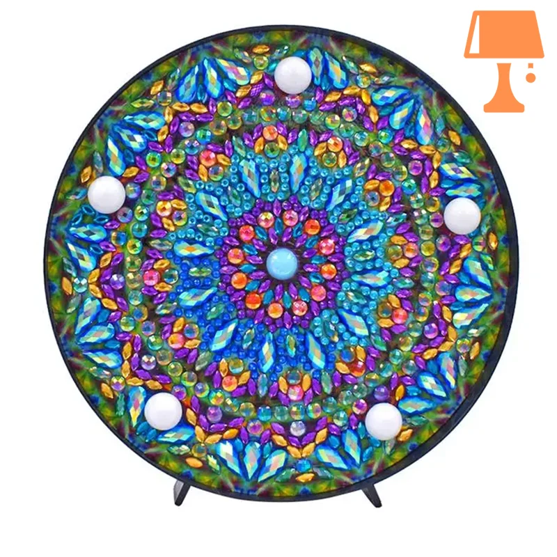 lampe de chevet avec perles mandala 3