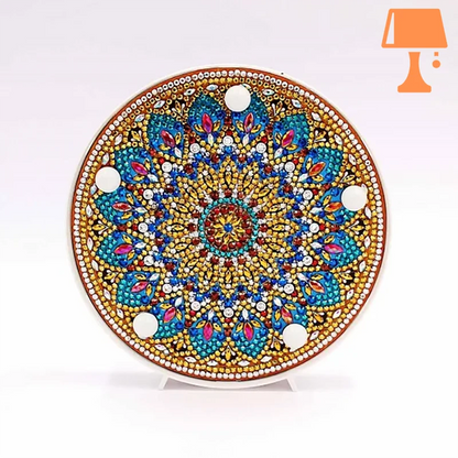 lampe de chevet avec perles mandala 6