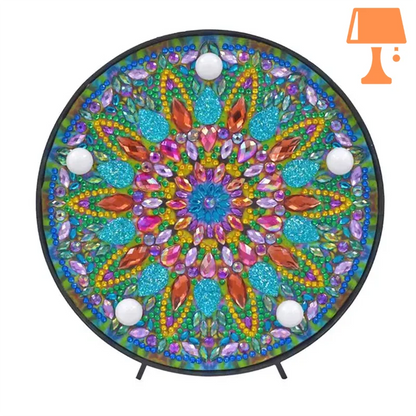 lampe de chevet avec perles mandala 2