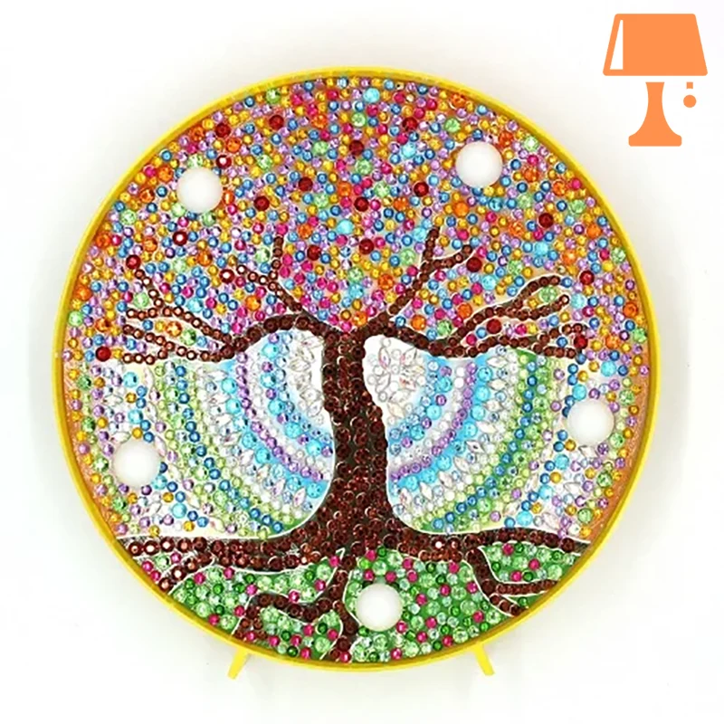 lampe de chevet avec perles arbre