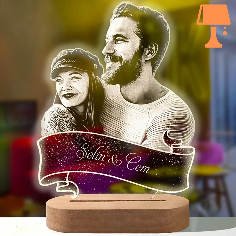 lampe de chevet avec photo personnaliser