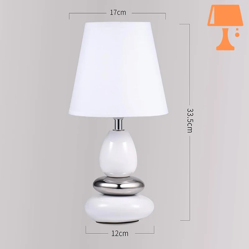 lampe de chevet avec pied en galet mesure