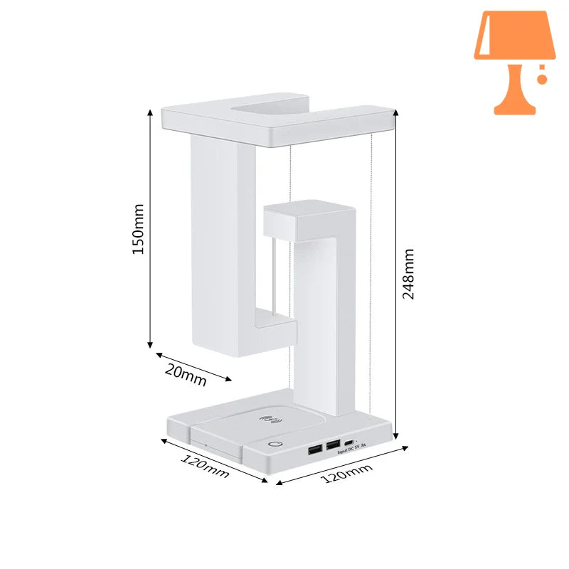 lampe de chevet avec port usb dimenstion