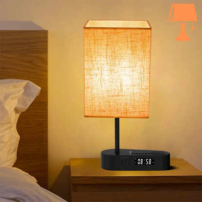 lampe de chevet avec prise usb et heure