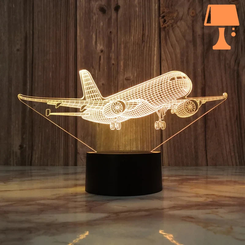 lampe de chevet avion jaune