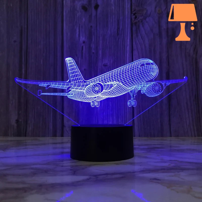 lampe de chevet avion violet