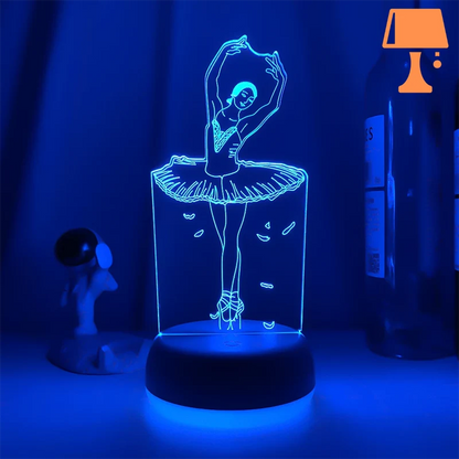 lampe de chevet ballerine bleu