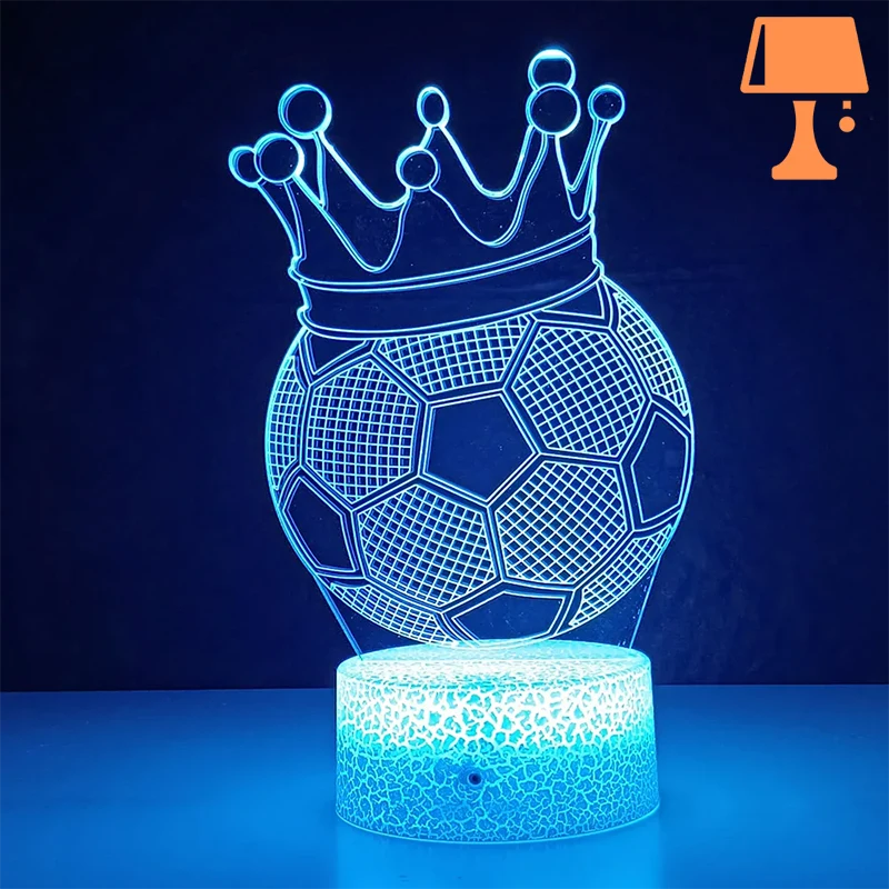 lampe de chevet ballon foot bleu