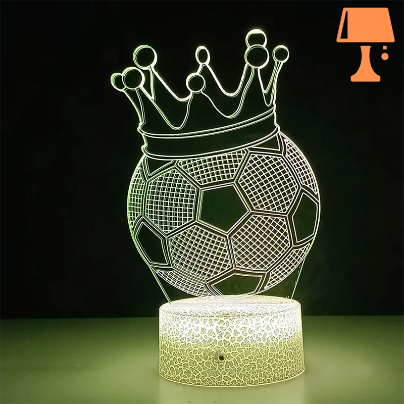 lampe de chevet ballon foot jaune