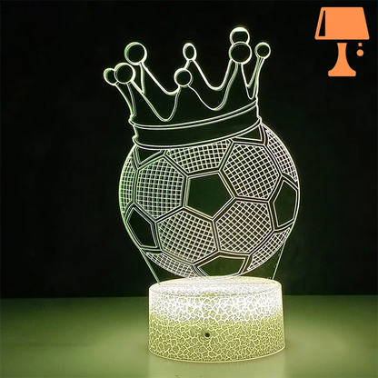 lampe de chevet ballon foot jaune